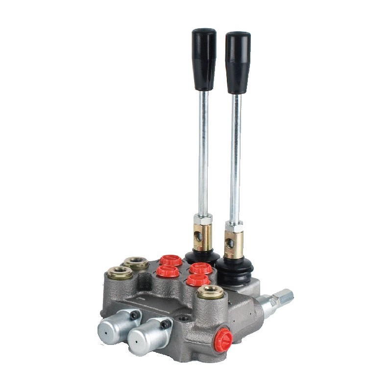 Distribuidor hidráulico compacto, 2 palancas, 45 lts/min, 210 bar max. presión Distribuidor hidráulico compacto, 2 palancas, 45 lts/min, 210 bar max. presión